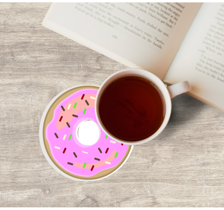 Ružová šiška moderná vinylová tácka - Tenstickers