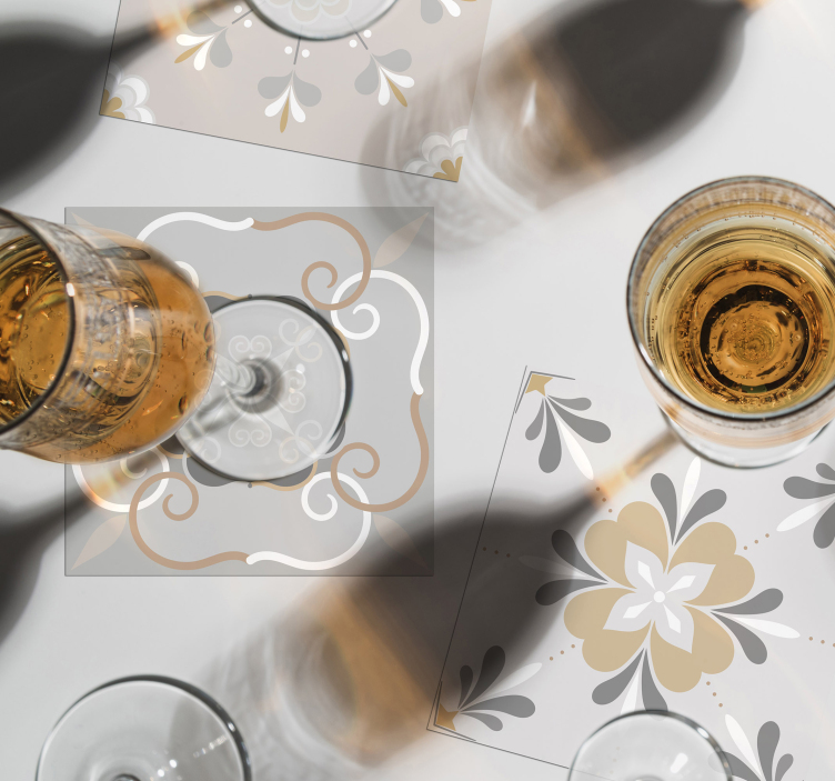 Kvetinová inšpirovaná kachľová dráha - Tenstickers