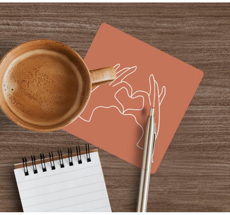 Srdce ruky skica moderná dráha - Tenstickers