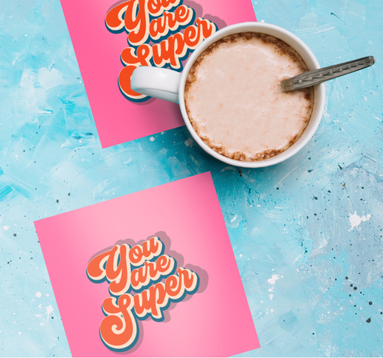 Ste super citát design textové podložky - Tenstickers