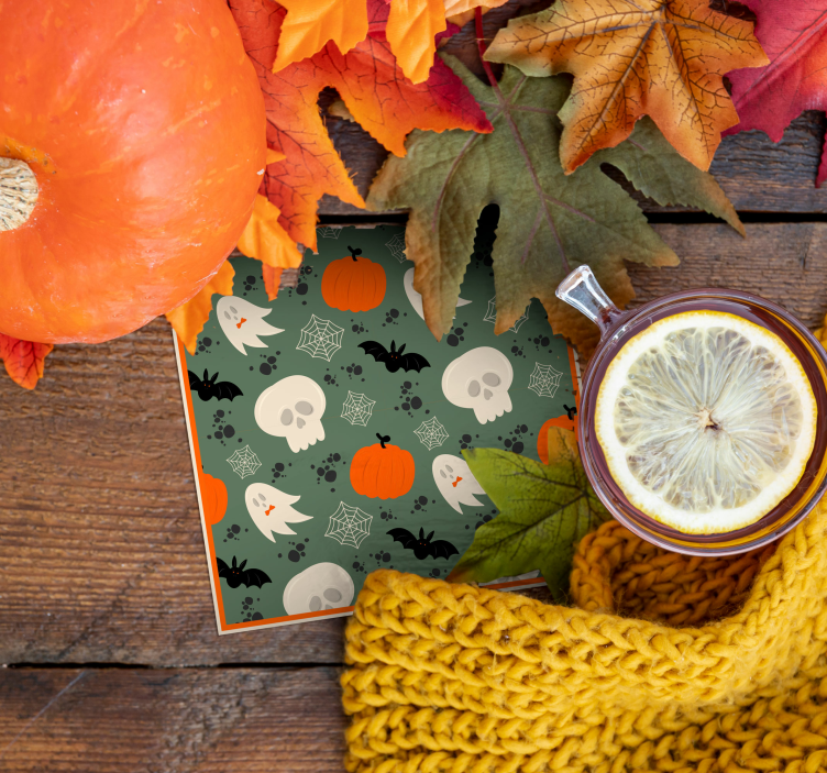 Tekvica, duchovia a pavúky halloweenská dráha - Tenstickers