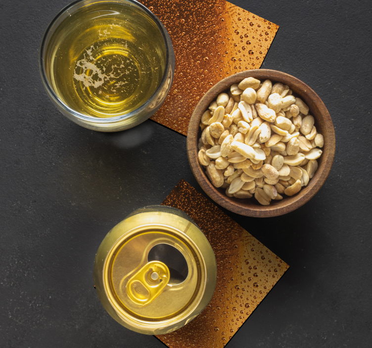 Tmavé pivo textúry pivné rohože - Tenstickers