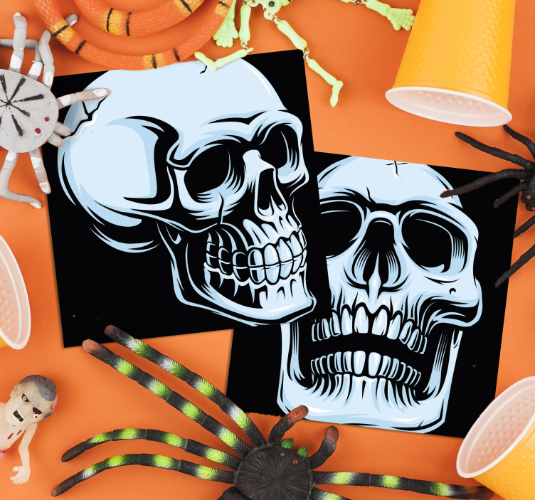 Veľká lebka tácka halloween - Tenstickers