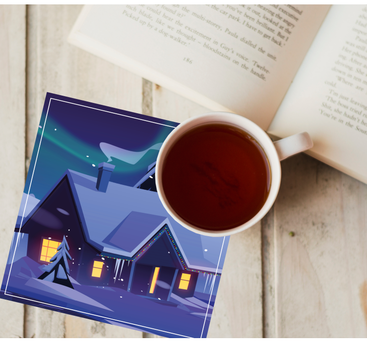 Vianočná noc nápojová tácka - Tenstickers