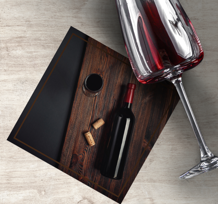 Vinobranie tácka na víno a korky - Tenstickers