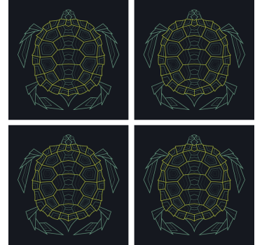 Abstraktné geometrické korytnačka - Tenstickers