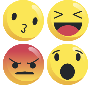 Emotikony podivínsky tácky - Tenstickers