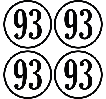 Vlastné číslo okrúhle personalizované pivo podložky - Tenstickers