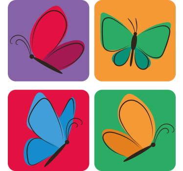 Motýle lietajúce pre deti sada horských dráh - Tenstickers