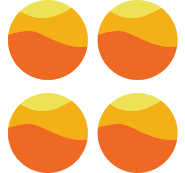 Podtácka vlnité farebné vrstvy - Tenstickers