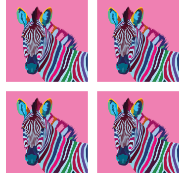 Zebra pop art moderná dráha - Tenstickers
