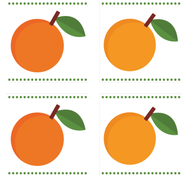 Moderná podtácka pomaranč s listom - Tenstickers