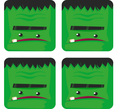 Podtácka halloween ilustrácia monštra frankensteina - Tenstickers