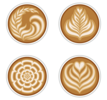 Cofee art moderná nápojová tácka - Tenstickers