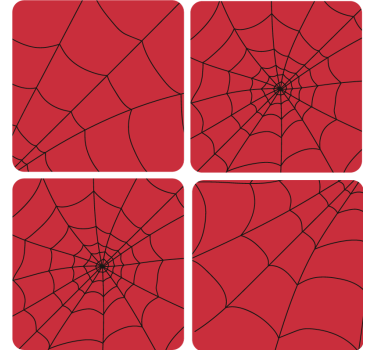 Pavučiny červená halloween dráha - Tenstickers
