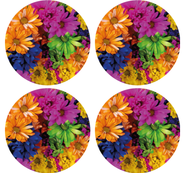 Moderná podtácka s živým botanickým usporiadaním - Tenstickers