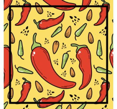 Moderná podtácka s vzorom chili papričiek - Tenstickers