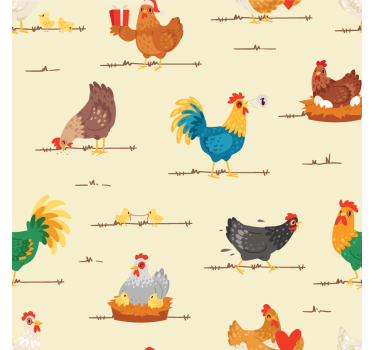 Moderná podtácka farebné farmárske zvieratá - Tenstickers