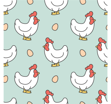 Moderná podtácka s motívom sliepok a vajec - Tenstickers