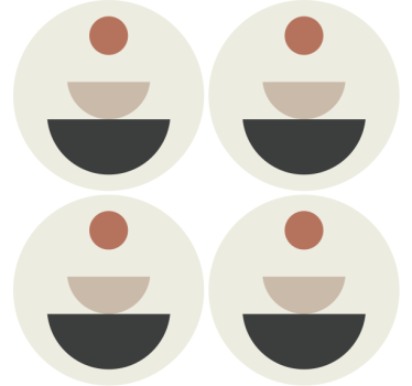 Fontána abstraktné geometrické umenie moderná tácka na nápoje - Tenstickers