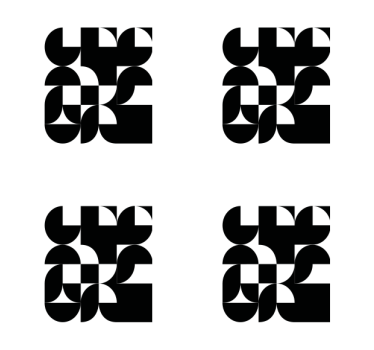 Moderná podtácka s geometrickými monochromatickými vzormi - Tenstickers