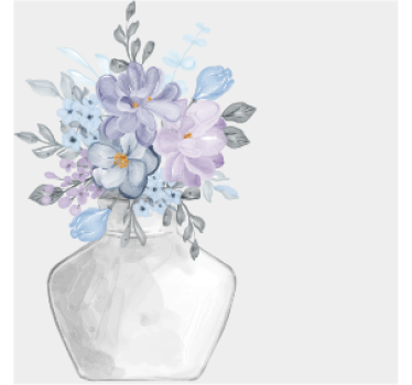 Moderná podtácka kvetinová aranžmán v váze - Tenstickers