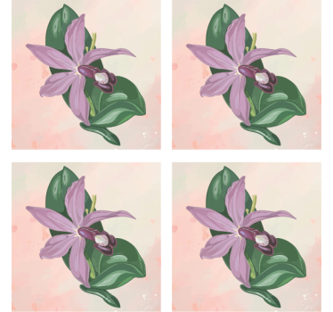 Moderná podtácka elegantná orchideová kvetina - Tenstickers
