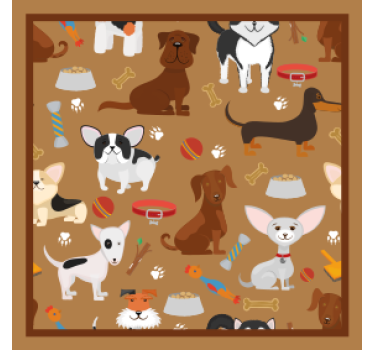 Moderná podtácka s hravými ilustráciami psov - Tenstickers