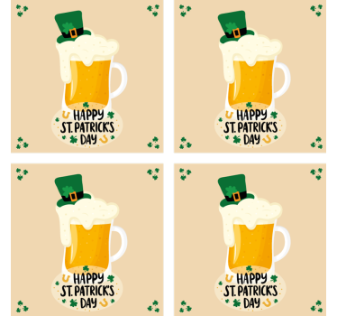 Deň svätého patrika pivo a pivo - Tenstickers