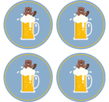 Karikatúra bobrovky na pivo - Tenstickers