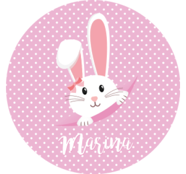 Podtácka vintage s postavičkou zajaca s mašľou - Tenstickers