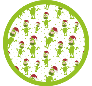 Vianočná tácka s hravými zelenými postavičkami - Tenstickers