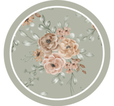 Moderná podtácka s kvetinovým elegantným motívom - Tenstickers