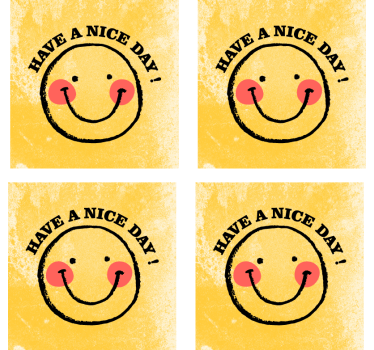 Pekný deň namaľovaná tvár príslovia - Tenstickers