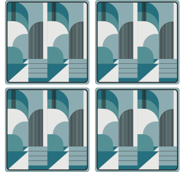 Moderná podtácka s geometrickými oblúkovými vzormi - Tenstickers