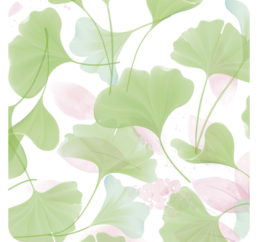 Glamour akvarel ginko listy moderná nápojová tácka - Tenstickers