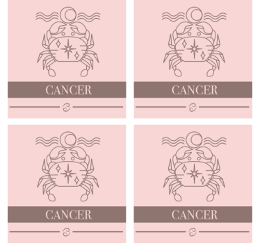 Podtácka na mieru rak zodiac symbol - Tenstickers