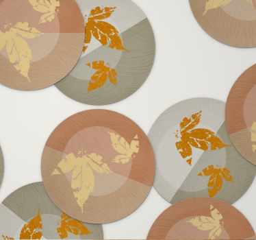 Moderná podtácka prekrytia s listovým vzorom - Tenstickers