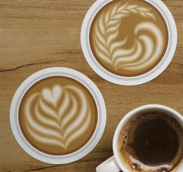 Cofee art moderná nápojová tácka - Tenstickers