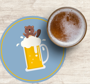 Karikatúra bobrovky na pivo - Tenstickers
