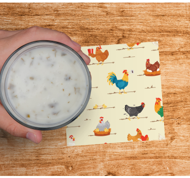 Moderná podtácka farebné farmárske zvieratá - Tenstickers