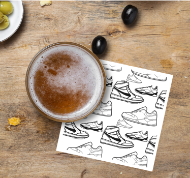 Moderná podtácka s obrysmi tenisky - Tenstickers