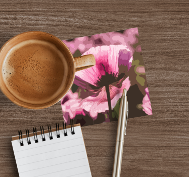 Moderná podtácka s žiarivým botanickým motívom - Tenstickers