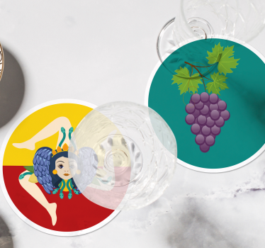 Moderná podtácka sicílske mýtické hrozno - Tenstickers