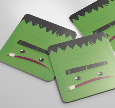 Podtácka halloween ilustrácia monštra frankensteina - Tenstickers