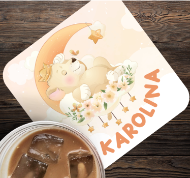 Podtácka na mieru spací medveď so hviezdami - Tenstickers