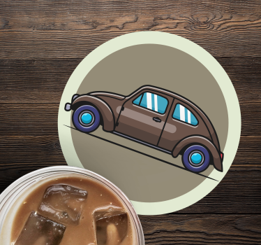 Retro podložky pod kresbu chrobáka - Tenstickers