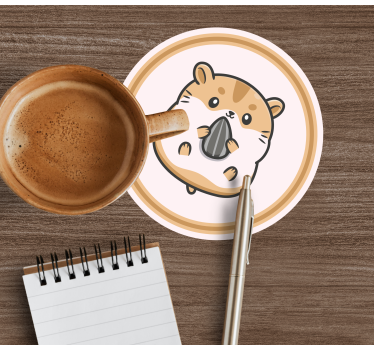 Roztomilý škrečok karikatúra moderná horská dráha - Tenstickers