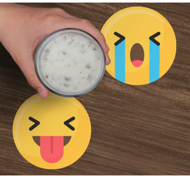 Sociálne médiá emojis geeky tácky - Tenstickers