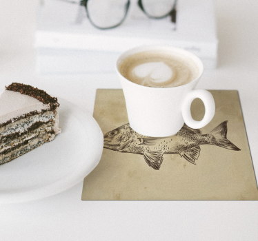 Vinobranie, nakreslený, fish coaster - Tenstickers